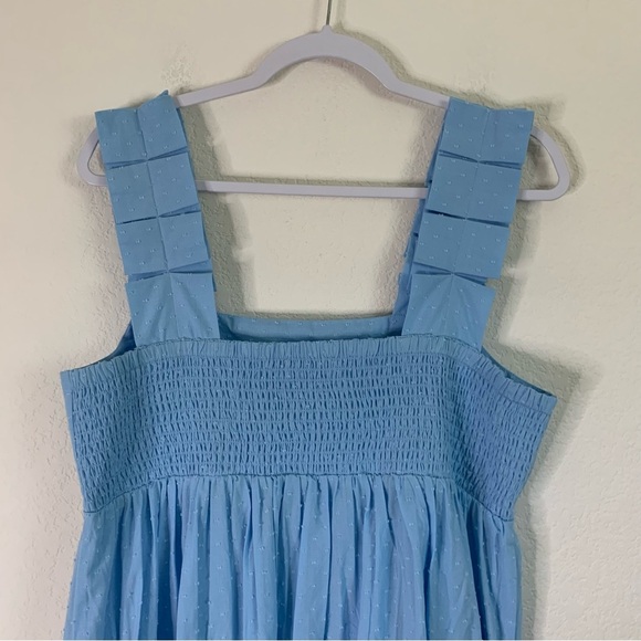 Lake Pajamas Womens Lolly 100% cotton midi dress in Morning Blue L - Picture 11 of 11